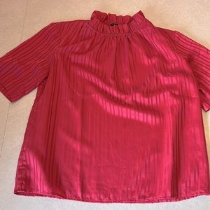Ann Taylor - Pink Mock Neck Blouse